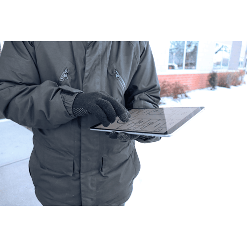 Touchscreen Compatible Acrylic String Knit Low-Temperature Gloves with Silicone Dots - IP3DB