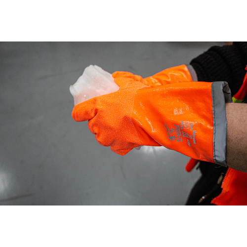 FrogWear® Cold Protection FDA Compliant Extreme Cold Anti-Freeze Nitrile Chemical Handling Gloves - 8450