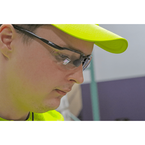 Bullhead Safety™ Head Protection High-Visibility Yellow/Green With Black Mesh Baseball Style Bump Cap - HH-H1-Y