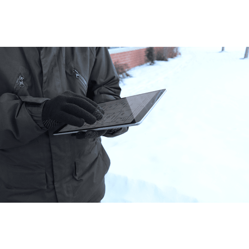 Touchscreen Compatible Acrylic String Knit Low-Temperature Gloves with Silicone Dots - IP3DB