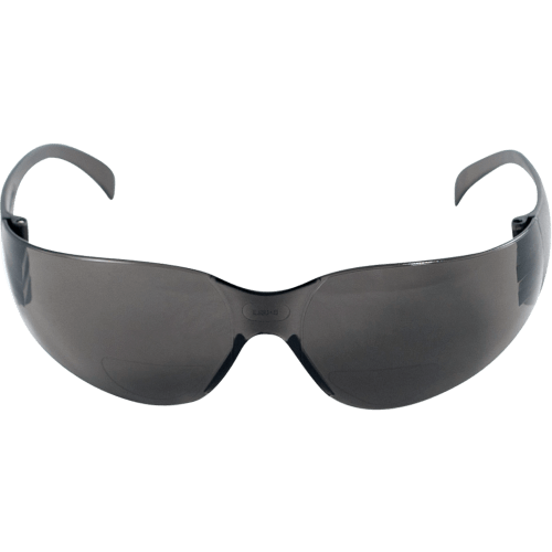 Torrent™ Gray 1.5 Diopter Bifocal Reader Style Lens, Frosted Black Frame Safety Glasses - BH113315