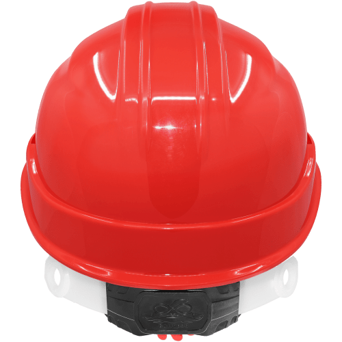 Bullhead Safety™ Head Protection Red Unvented Cap Style Hard Hat With Six-Point Ratchet Suspension - HH-C2-R