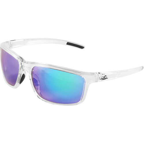 Pompano™ Green Mirror Anti-Fog Lens, Crystal Clear Frame Safety Glasses - BH27116AF