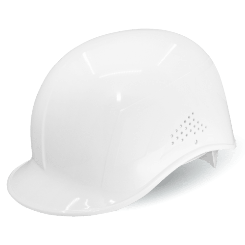 Bullhead Safety™ Head Protection White Vented Bump Cap With Four-Point Slide Lock Suspension - HH-BC1-W
