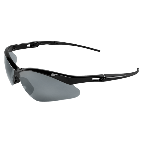 Spearfish® Silver Mirror Lens, Shiny Black Frame Safety Glasses - LIMITED STOCK - BH2257E