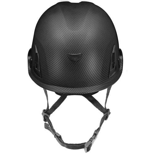 Bullhead Safety™ Head Protection - Matte Black Graphite Climbing Style Protective Helmet with Six-Point Ratchet Suspension and Four-Point Chin Strap - LIMITED STOCK - HH-CH1-CB