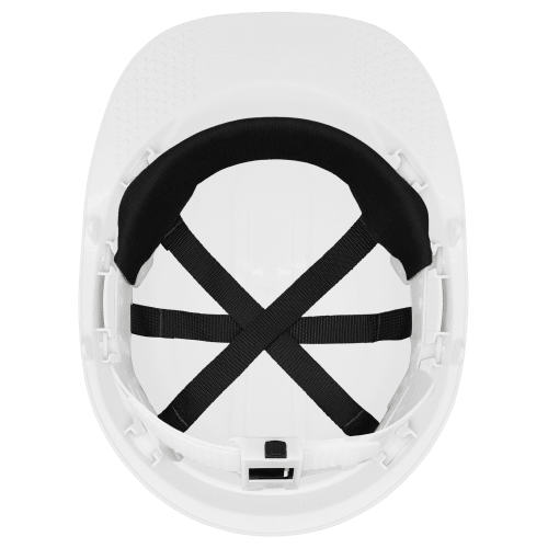 Bullhead Safety™ Head Protection White Unvented Cap Style Hard Hat With Six-Point Slide Lock Suspension - HH-C1-W