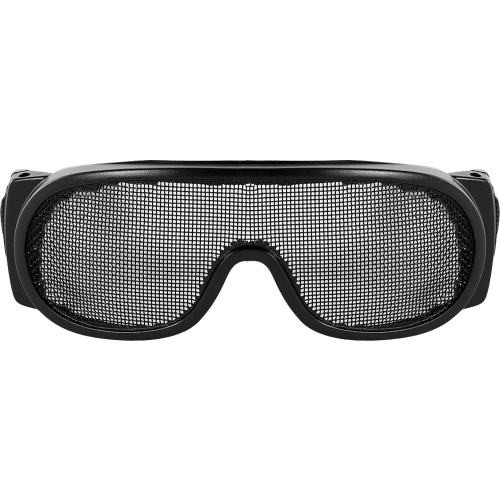 Wire Mesh Lens, Matte Black Frame Safety Goggles - BH2962