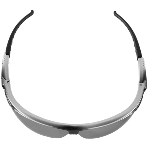 Stinger® Silver Mirror Lens, Shiny Black to Silver Frame Safety Glasses - BH6117