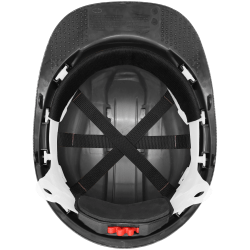 Bullhead Safety™ Head Protection Shiny Black Graphite Vented Cap Style Hard Hat With Six-Point Ratchet Suspension - HH-C3-C