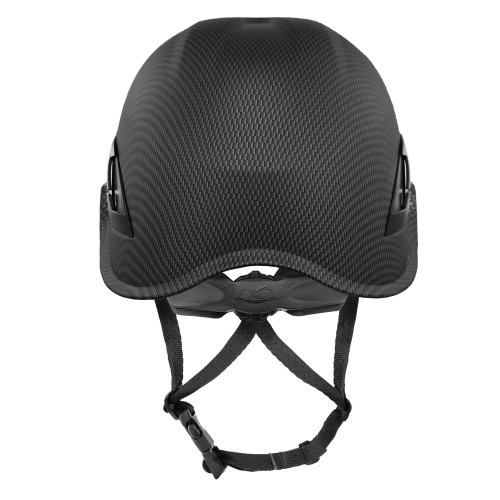 Bullhead Safety™ Head Protection - Matte Black Graphite Climbing Style Protective Helmet with Six-Point Ratchet Suspension and Four-Point Chin Strap - LIMITED STOCK - HH-CH1-CB