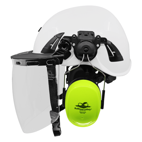 Bullhead Safety™ Head Protection Clear Toric Polycarbonate Face Shield - HH-V5