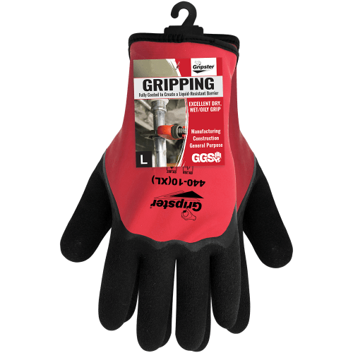 Gripster® Lightweight Nylon Double-Coated Latex Palm All Weather Gloves - LIMITED STOCK - 440