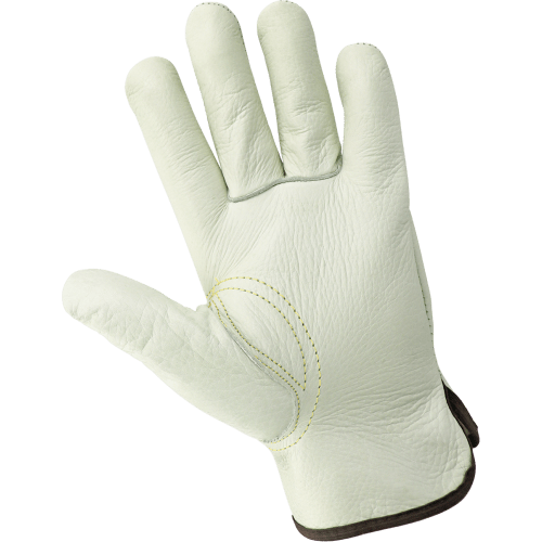 Standard-Grade Grain Cowhide Beige Drivers Gloves - 3200B