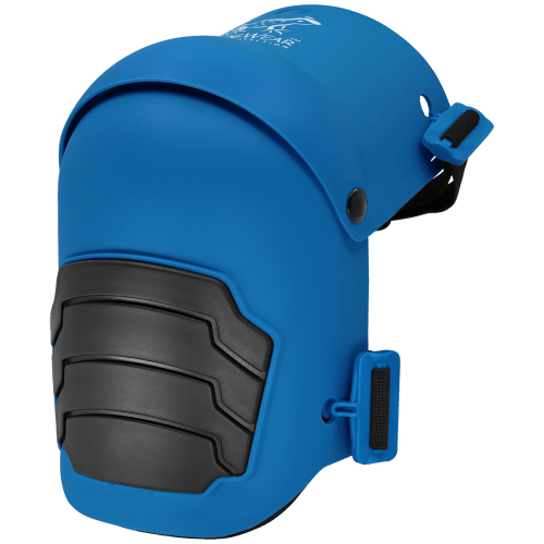 FrogWear™ Knee Protection Lightweight Non-Marring Blue Hinged Knee Pads with High-Density Foam Padding and a TPR Cap - KP360