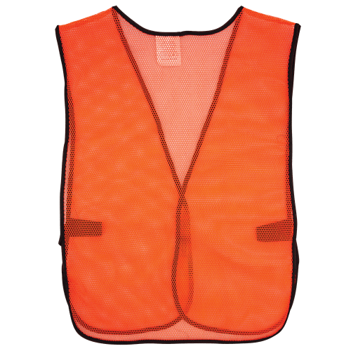 FrogWear® HV Enhanced Visibility Orange Economy Mesh Safety Vest - GLO-10-O