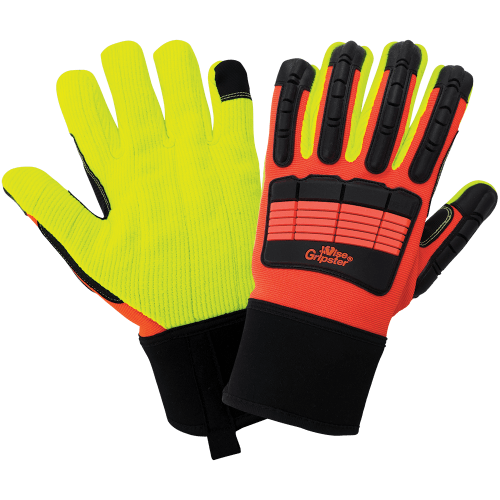 Vise Gripster® High-Visibility Cotton Corded Impact Resistant Gloves - SG9954
