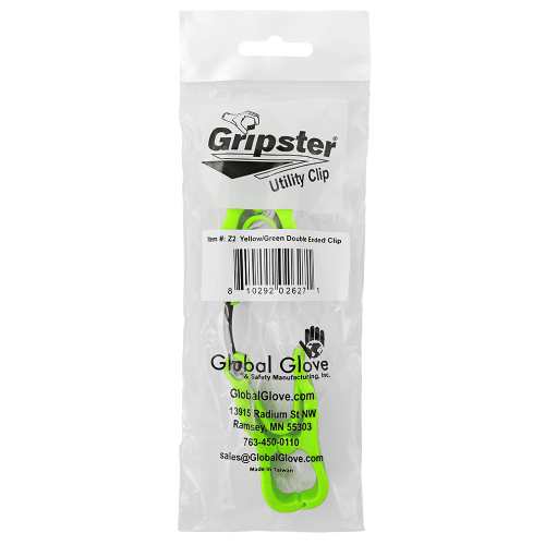 Gripster® Dual-Ended High-Visibility Yellow/Green Utility Clip - Z2