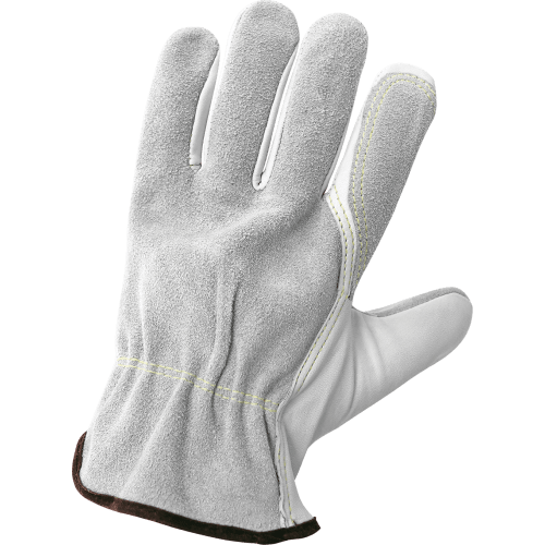 Premium Grain Goatskin Palm and Split Cowhide Back Leather Driver's Gloves with a Double Palm - 3150G