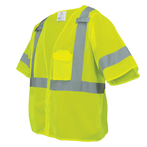 FrogWear® HV High-Visibility Mesh Polyester Short-Sleeved Safety Vest - GLO-011