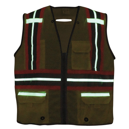 FrogWear® HV Photoluminescent Surveyors Safety Vest with Reflective - GLO-077