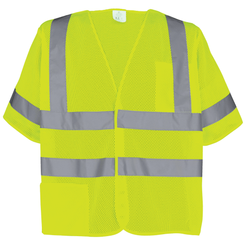 FrogWear® HV Lightweight Mesh Polyester Breakaway Safety Vest - GLO-011BA