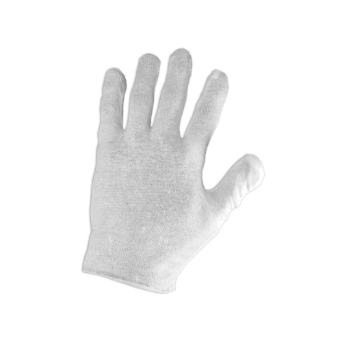 Reversible Bleached White Lightweight Cotton Gloves - L100