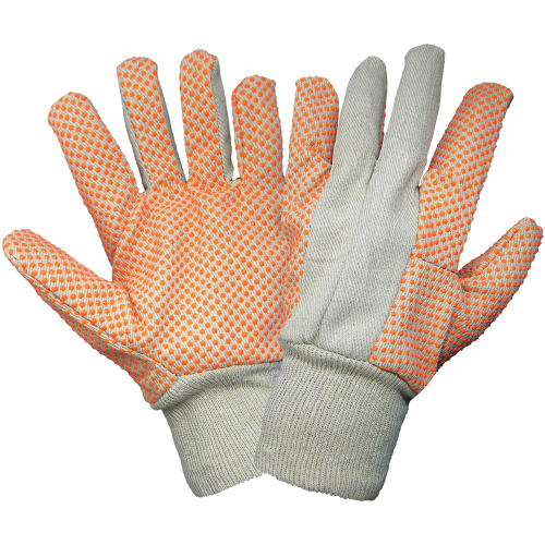 Clute Cut 12 oz. Cotton Canvas Dotted with High-Visibility PVC Gloves - C120D1