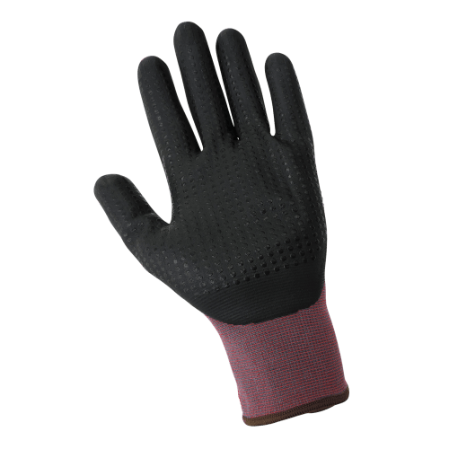 Tsunami Grip® Lightweight Dotted New Foam Technology Coated Nylon/Spandex Gloves with Cut, Abrasion, and Puncture Resistance - 500NFTD