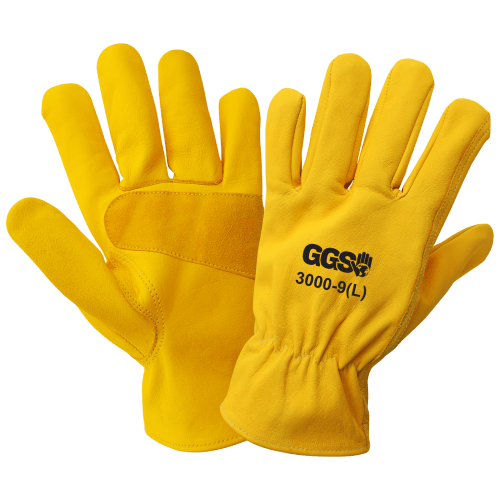 Top-Grade Chrome-Free Cowhide Leather Drivers Gloves with Reinforced Palm Patch - 3000