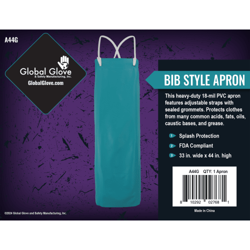 FDA Compliant Aqua Green PVC Apron - A44G
