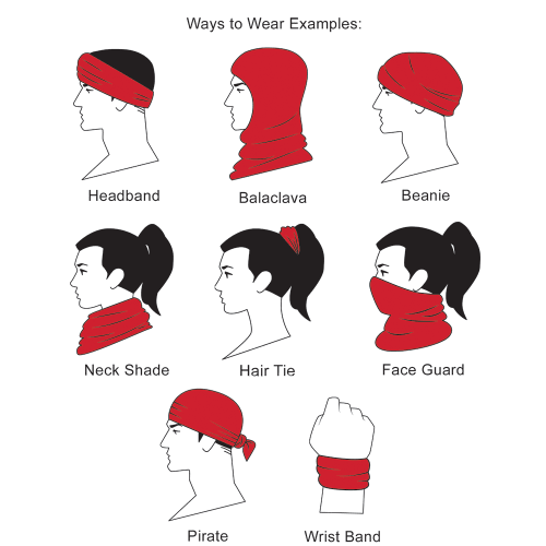 FrogWear™ Multi-Function Neck Gaiter, Orange and Black Shark and Cross Bones Design - LIMITED STOCK - NG-203