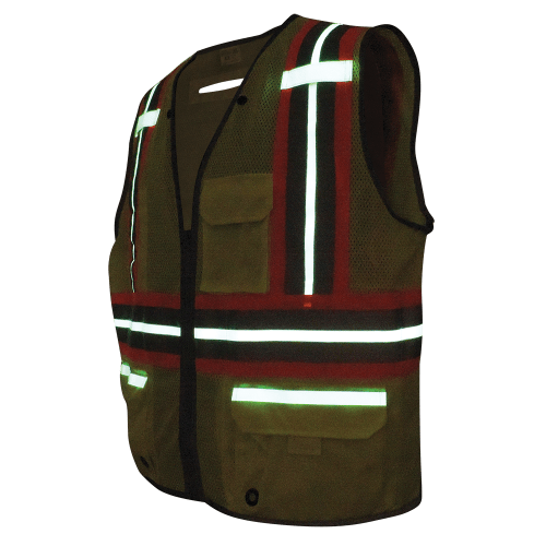 FrogWear® HV Photoluminescent Surveyors Safety Vest with Reflective - GLO-077