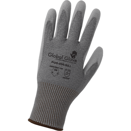 Economy Polyurethane Coated Cut Resistant Gloves Made with High-Density Nylon - PUG-006