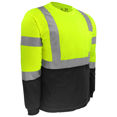 FrogWear® HV Self-Wicking High-Visibility Long-Sleeved Shirt with Reflective - GLO-008LS