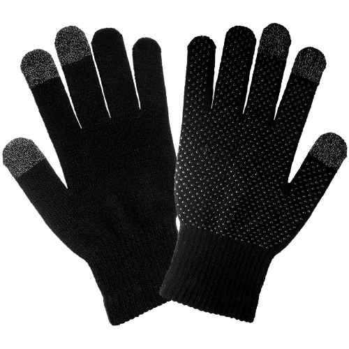 Touchscreen Compatible Acrylic String Knit Low-Temperature Gloves with Silicone Dots - IP3DB