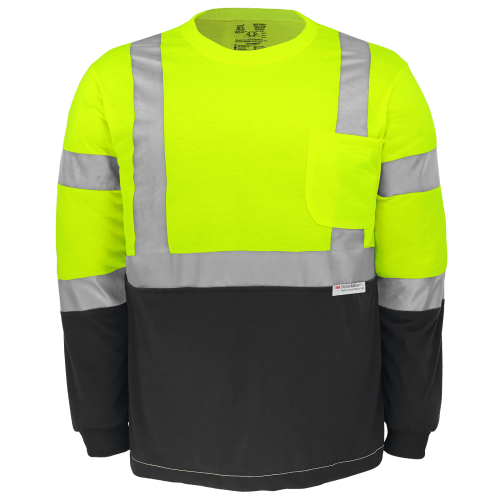 FrogWear® HV Self-Wicking High-Visibility Long-Sleeved Shirt with Reflective - GLO-008LS
