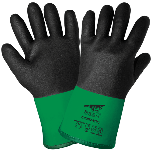 FrogWear® Cut Resistance Premium Double-Dipped Nitrile and PVC Performance Chemical Gloves with Cut, Abrasion, and Puncture Resistance - CR292