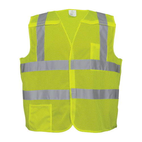 FrogWear® HV High-Visibility Yellow/Green Lightweight Mesh Polyester Breakaway Vest - GLO-01BA