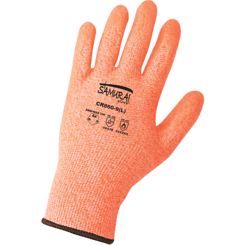 Samurai Glove® Supreme Grip Tack-Free Vulcanized Silicone-Coated Cut, Abrasion, and Puncture Resistant Gloves - CR860