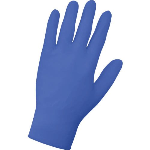 Nitrile, Powder-Free, Industrial-Grade, Lightweight, Royal Blue, 2.5-Mil, Textured Fingertips, 9.5-Inch Disposable Gloves - 725PF