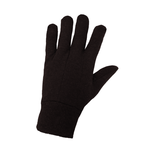 Dark Brown Clute Cut Cotton Jersey Gloves - C80BJC