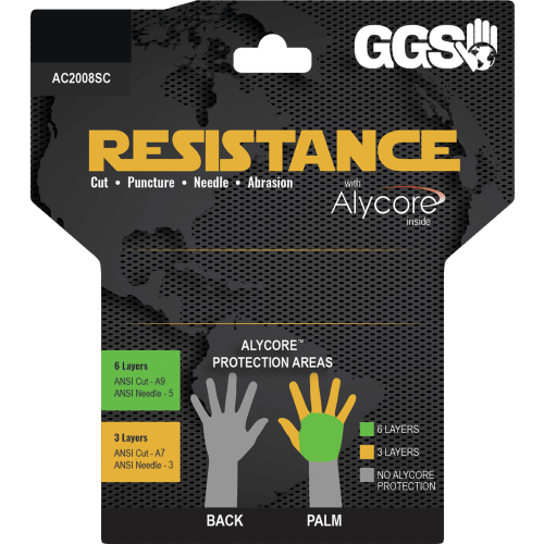 Gripster® Sport Premium Grain Goatskin Cut and Hypodermic Needle Resistant Gloves with Impact Protection - AC2008SC