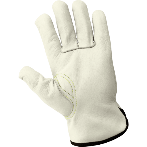 Premium-Grade Grain Cowhide Drivers Style Retail Tagged Gloves with Keystone Thumb - 3200-T