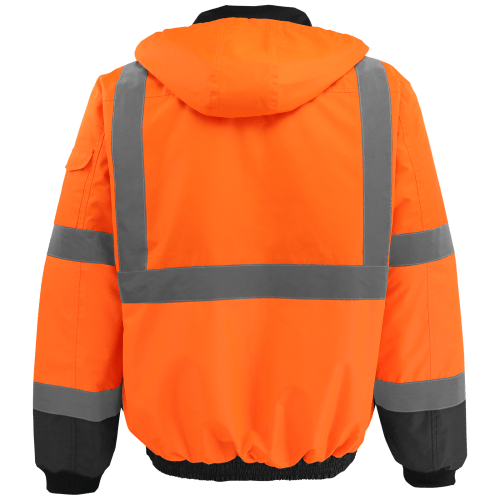 FrogWear® HV High-Visibility Orange Winter Bomber Jacket - GLO-EB4