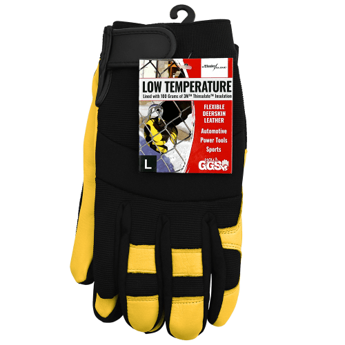 Premium-Grade Grain Deerskin Leather Palm, Low Temperature Reinforced Waterproof Gloves - SG7700IN