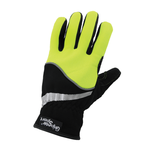 Gripster® Sport High-Visibility Synthetic Leather Palm Performance Mechanics Style Gloves with a Silicone Honeycomb-Patterned Palm and a Spandex Back - LIMITED STOCK - SG8600