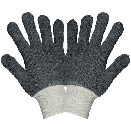 Heavyweight Gray Heat Resistant Terry Cloth Gloves - TG1350
