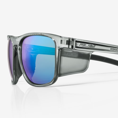 Navigator X Emerald Mirror Anti-Fog Lens, Gray Frame Safety Glasses - RLY00605