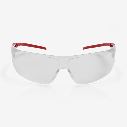 Ligera™ Clear Anti-Fog Lens, Gray and Red Frame Safety Glasses - RLY00490